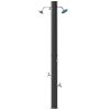 9.2 Gallon Slolar Heated Outdoor Shower with 2 Free-Rotating Shower Heads & Foot Showers for Poolside Beach Spa, 7.1ft