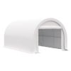 16' x 10' Carport, Heavy Duty Portable Garage / Storage Tent with Large Zippered Door, Anti-UV PE Canopy Cover for Car, Truck, Boat,