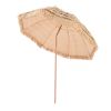 Tiki Umbrella, 8 ft Thatched Patio Umbrella with Tilt, Hawaiian Style Beach Parasol with Durable PP Thatch and 8 Metal Ribs