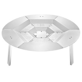 Fire Pit Heat Deflector for Solo Stove Yukon, 27 inch Bonfire Round for Wood Burning Fire Pit, 304 Stainless Steel Heat Diffuser