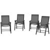 4-Pack Black Folding Chairs Stackable Patio Dining Versatile Seating
