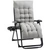 Comfy Recline Chair with Cup Rest & Cushion for Alfresco Relaxation