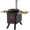 Wood Stove, 86 inch, Alloy Steel Camping Tent Stove, Portable Wood Burning Stove with Chimney Pipes & Gloves
