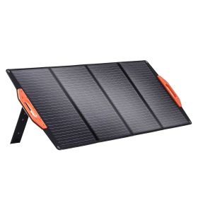 Portable Monocrystalline Solar Panel, Monocrystallin120W Foldable e ETFE Solar Charger, 23% Efficiency Solar Panel with Type C, DC 18V, QC3.0 USB Port
