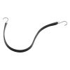 10 Piece Flat Bungee Cord, 20 mm Heavy Duty Bungee Straps with Steel S-Hooks, 24" Elastic Bungee Rope for Cargo, Tarps, Trucks and Tent, Black