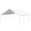 19' x 19.5' Carport, Portable Garage and Patio Canopy Tent, Anti-UV Cover for Car, Truck, Boat, Catering, Wedding