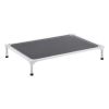 Elevated Dog Bed for Large Dogs, Portable Raised Dog Cot with Aluminum Tube Metal Frame and Breathable Textilene Mesh