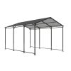 Metal Carport 10 ×15 FT Heavy Duty with Galvanized Steel Roof, Metal Garage Canopy with Galvanized Steel Roof & Frame