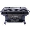 Oval Cast Iron Grill Outdoor, Portable Charcoal Grill and Tabletop Cast Iron Skillet - 100% Cast Iron, Durable, Small Charcoal Grill, Camping Stove