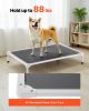 Elevated Dog Bed for Large Dogs, Portable Raised Dog Cot with Aluminum Tube Metal Frame and Breathable Textilene Mesh