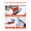 Car Snow Brush, 3-in-1 Snow Remover for Car Windshield - with 180° Pivoting Brush Head, Squeegee & Ice Scraper