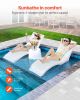 In-Pool Lounge Chairs, Set of 2 Chaise Lounger, Inside Pool Lounge Chairs for up to 5" Water Depths, Fixed in Pools & Floating on Water