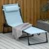 Folding Chaise Lounge Chair, 4-Position Reclining, Breathable Mesh Seat, Outdoor Sun Tanning Chair for Beach, Yard, Patio, Blue