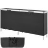 Extra Long Folding Portable Bar Table - Tradeshow Podium Table for Indoor, Outdoor, Party, Picnic, Exhibition, Includes Carrying Case