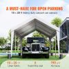Carport, 10x20 ft Heavy Duty Car Canopy Garage Boat Shelter Party Tent with 8 Reinforced Poles and 4 Weight Bags