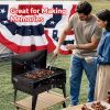 "Portable Folding Charcoal Grill - Windproof Toolbox Design with 3 Height Modes for Camping & Picnics"