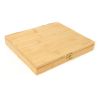 HAWOK 7 Piece Bamboo Camping Box Set, 12.8"L x 10.6"W x1.8"H, Portable Folding Campfire Stove with Cast Iron Plate