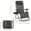 Portable Reclining Lounge Chair for Beach Camping Patio Outdoor Folding Relaxation Chair with Cup Tray and Adjustable Pillow for Poolside Garden Lawn