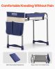 Garden Kneeler and Seat, 11 in Wide Thick Kneeling Pad, Heavy Duty Garden Kneeling Stool, Folding Garden Seat with 1 Tool Bag