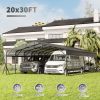 Carport Canopy 20'X30' Heavy Duty Car Port Galvanized Steel Roof