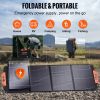 Portable Monocrystalline Solar Panel, Monocrystallin120W Foldable e ETFE Solar Charger, 23% Efficiency Solar Panel with Type C, DC 18V, QC3.0 USB Port