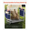 Garden Kneeler and Seat, 11 in Wide Kneeling Pad, Heavy Duty Garden Kneeling Stool, Folding Garden Seat with 2 Tool Bags, Relieve Knee & Back Pain