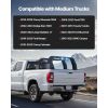 Overland Truck Bed Rack, 14.4-17.3 in Height, Adjustable Bed Cargo Rack with Security LED Light