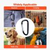 10 PCS Black Carabiner, Caribeaner Clip, Spring Snap Hook for Keychain Clip, 3.07" Aluminum Alloy D Ring Shape Carabeaner with 20 PCS Keyring
