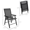4-Pack Black Folding Chairs Stackable Patio Dining Versatile Seating