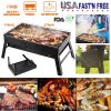 Portable Charcoal Grill Stainless Steel Winter Outdoor Folding BBQ Tabletop Barbecue Grill Tools