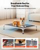 Elevated Dog Bed for Large Dogs, Portable Raised Dog Cot with Aluminum Tube Metal Frame and Breathable Textilene Mesh