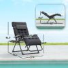 Zero Gravity Recliner Chair with Cup Holder Cushion Foldable Black