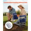 Garden Kneeler and Seat, 11 in Wide Kneeling Pad, Heavy Duty Garden Kneeling Stool, Folding Garden Seat with 2 Tool Bags, Relieve Knee & Back Pain