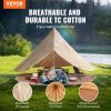 Canvas Bell Tent, 4 Seasons 6 m/19.68 ft Yurt Tent, Canvas Tent for Camping with Stove Jack, Breathable Tent Holds up to 10 People