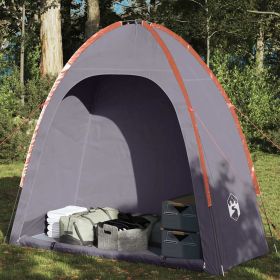 vidaXL Storage Tent Gray and Orange Waterproof (Color: Gray)