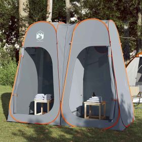 vidaXL Privacy Tent Gray and Orange Pop-up Waterproof (Color: Gray)