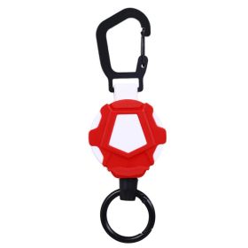 Telescopic Resilience Steel Wire Rope Metal Anti-theft Buckle (type: Anti-theft Buckle, Color: Red/White)