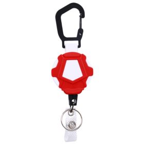 Telescopic Resilience Steel Wire Rope Metal Anti-theft Buckle (type: Anti-theft Buckle, Color: Red & White)