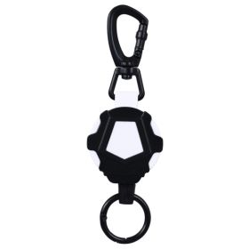 Telescopic Resilience Steel Wire Rope Metal Anti-theft Buckle (type: Anti-theft Buckle, Color: Black/White)