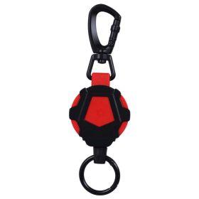 Telescopic Resilience Steel Wire Rope Metal Anti-theft Buckle (type: Anti-theft Buckle, Color: Black/Red)