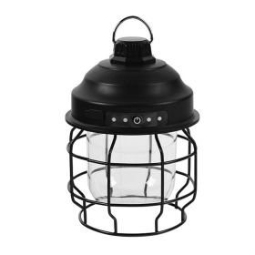 Outdoor Camping Portable Light With Carabiner (type: Camping Light, Color: Black)