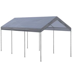 10' x 20' Carport, Portable Garage & Patio Canopy Tent Storage Shelter, Adjustable Height, Anti-UV Cover for Car, Truck (Color: default)