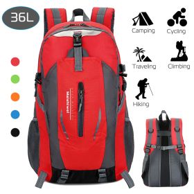 36L Outdoor Backpack Waterproof Daypack Travel Knapsack for Hiking Camping Picnic Travel School Spring Summer (Color: Red)