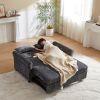 58.27 Inch 3-in-1 Loveseat Sofa Bed - Chenille Fabric Pull-Out Couch Sleeper - Full KD Back Frame, Seat Frame