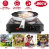 1200W Electric Infrared Single Burner Portable Heating Hot Plate Stove Countertop RV Hotplate with 7.5' Glass Cooktop Stepless Temperature Adjustments