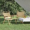 Camping Chair Set of 2 Beige