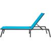 Chaise Lounge Chair Outdoor, Aluminum Patio Lounge Chair with Adjustable 5-Position