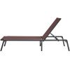 Chaise Lounge Chair Outdoor, Aluminum Patio Lounge Chair with Adjustable 5-Position
