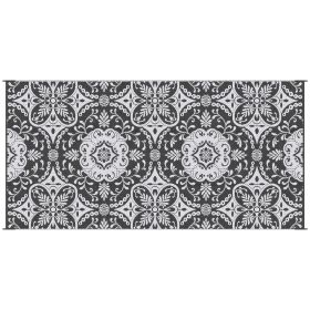 Outsunny Reversible Outdoor Rug, 9' x 18' Waterproof Plastic Straw Floor Mat, Portable RV Camping Carpet with Carry Bag, Large Floor Mat for Back (Color: as Pic)