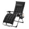 Zero Gravity Chair, 26 inch Zero Gravity Recliner Lounge Chair for Indoor and Outdoor, Adjustable Anti Gravity Chair with Cushion, Headrest, Footrest